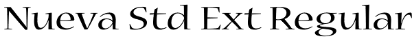 Nueva Std Ext Regular Font