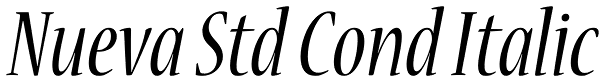 Nueva Std Cond Italic Font