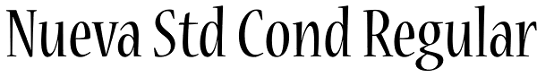 Nueva Std Cond Regular Font