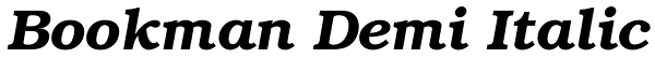 Bookman Demi Italic Font