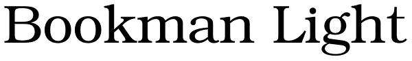 Bookman Light Font