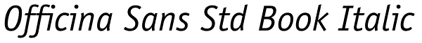 Officina Sans Std Book Italic Font