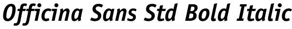 Officina Sans Std Bold Italic Font