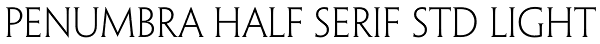 Penumbra Half Serif Std Light Font