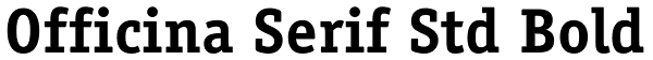 Officina Serif Std Bold Font