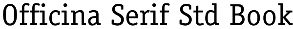 Officina Serif Std Book Font