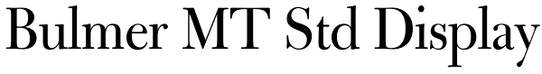 Bulmer MT Std Display Font