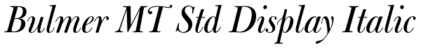 Bulmer MT Std Display Italic Font