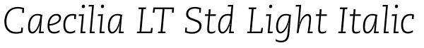 Caecilia LT Std Light Italic Font