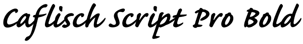 Caflisch Script Pro Bold Font