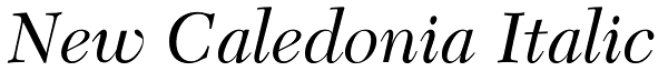 New Caledonia Italic Font