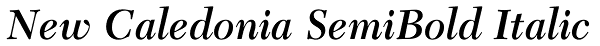 New Caledonia SemiBold Italic Font