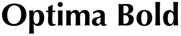 Optima Bold Font