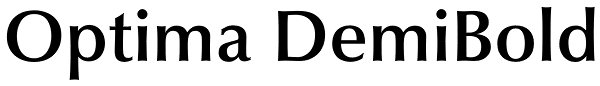 Optima DemiBold Font