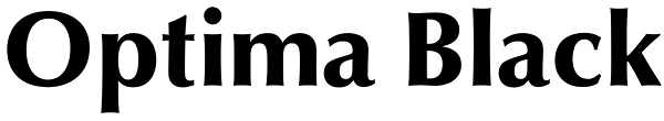 Optima Black Font