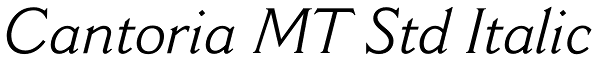 Cantoria MT Std Italic Font