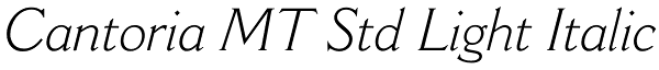 Cantoria MT Std Light Italic Font