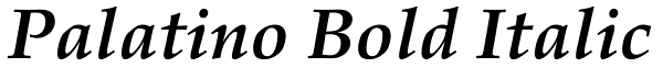 Palatino Bold Italic Font