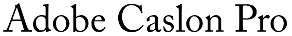 adobe caslon pro font microsoft word