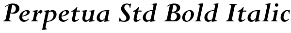 Perpetua Std Bold Italic Font