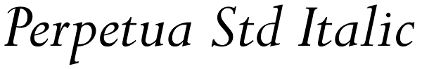 Perpetua Std Italic Font