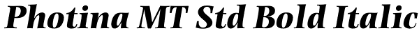 Photina MT Std Bold Italic Font