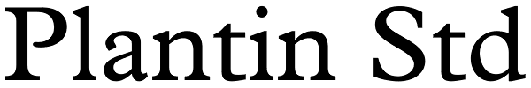 Plantin Std Font