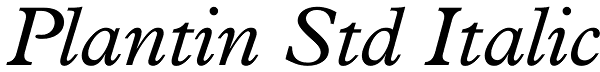 Plantin Std Italic Font