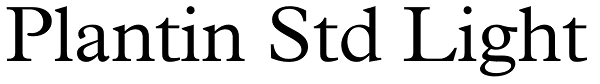 Plantin Std Light Font