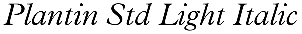 Plantin Std Light Italic Font