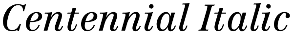 Centennial Italic Font