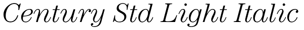 Century Std Light Italic Font