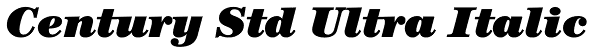 Century Std Ultra Italic Font