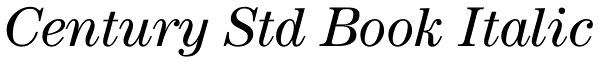 Century Std Book Italic Font