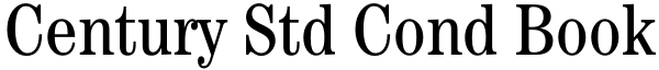 Century Std Cond Book Font