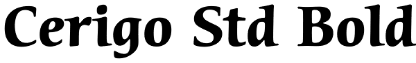 Cerigo Std Bold Font