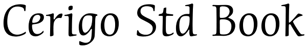 Cerigo Std Book Font