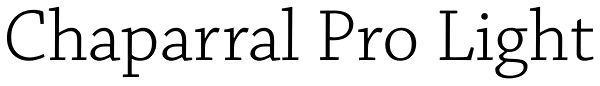 Chaparral Pro Light Font