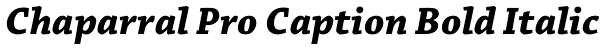 Chaparral Pro Caption Bold Italic Font