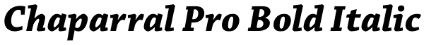 Chaparral Pro Bold Italic Font