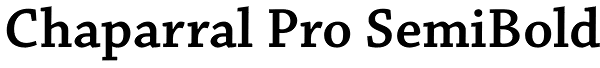 Chaparral Pro SemiBold Font