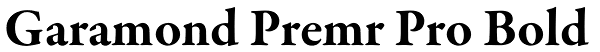 Garamond Premr Pro Bold Font