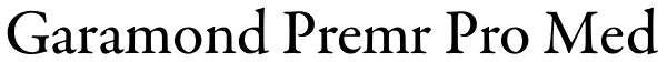 Garamond Premr Pro Med Font