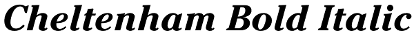 Cheltenham Bold Italic Font