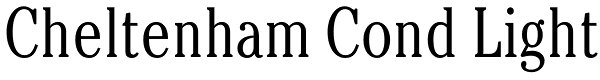 Cheltenham Cond Light Font