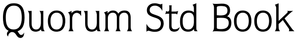 Quorum Std Book Font