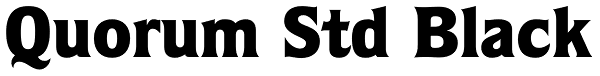 Quorum Std Black Font