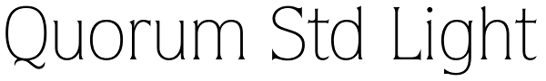 Quorum Std Light Font