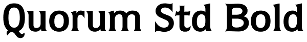 Quorum Std Bold Font