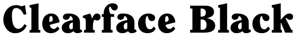 Clearface Black Font